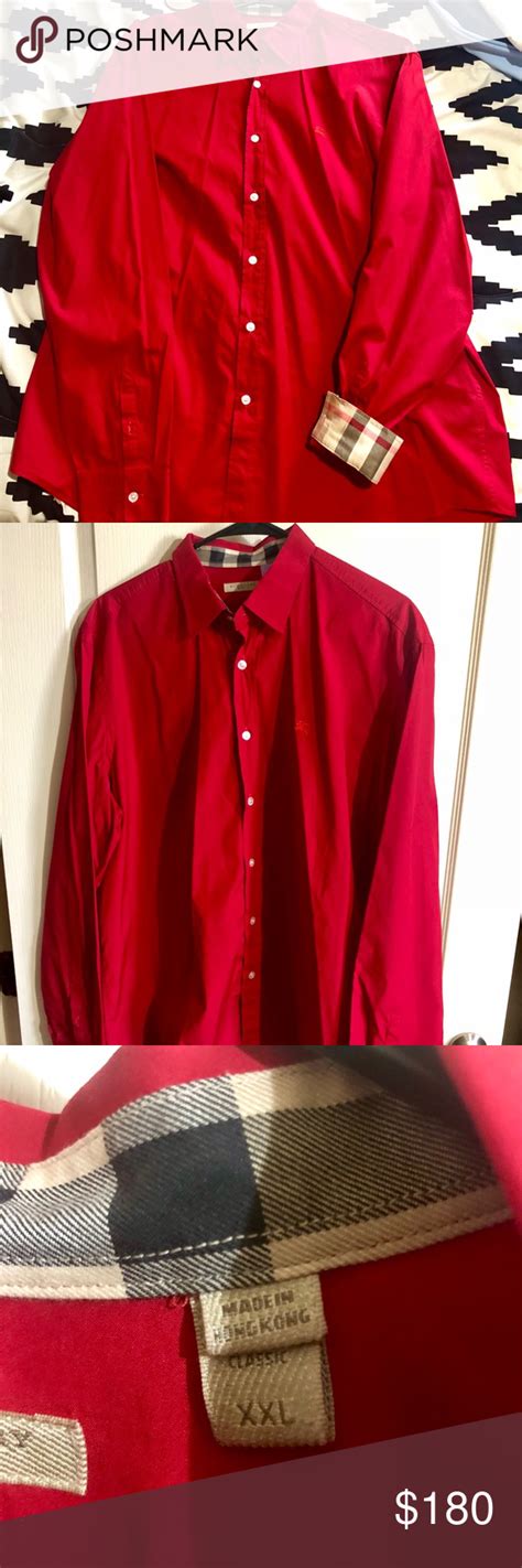 burberry red shirt|authentic burberry shirt.